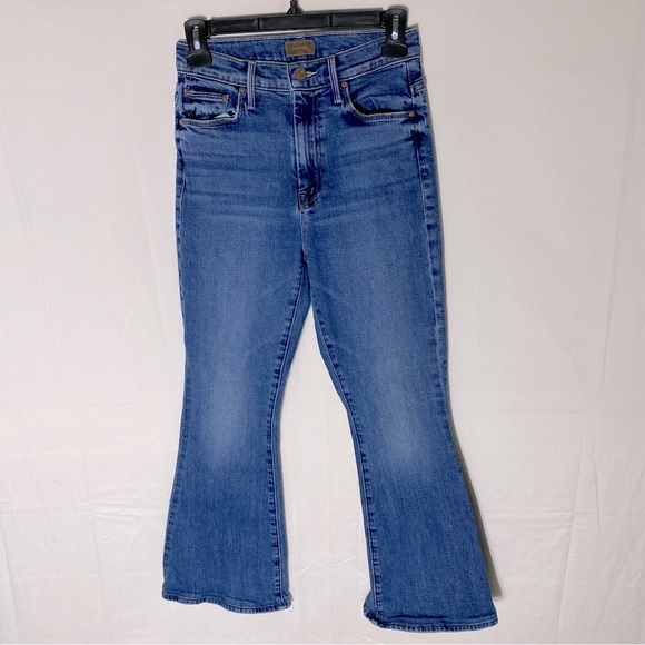 Mother Smashing Banjos The Super Cruiser Med Wash High Rise Flare Leg Jeans 25 - Picture 16 of 16